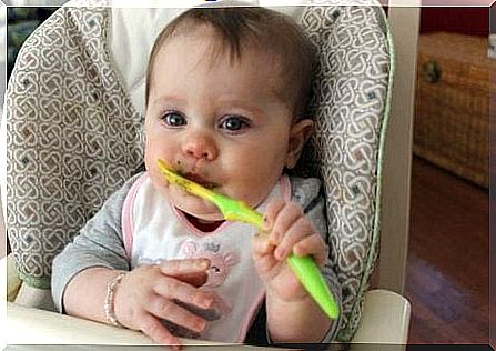 Baby while eating