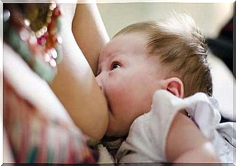 Baby is breastfeeding