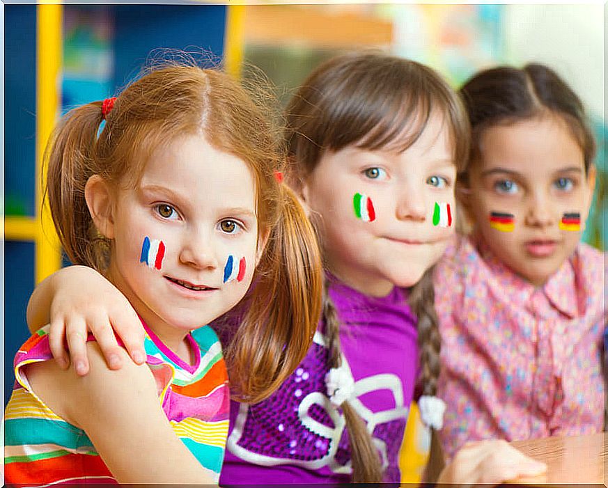 Multi-cultural friendships are important for a bilingual education.  In this way, the child will learn the second language in a playful way.